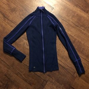 Athleta full zip up knit sweater